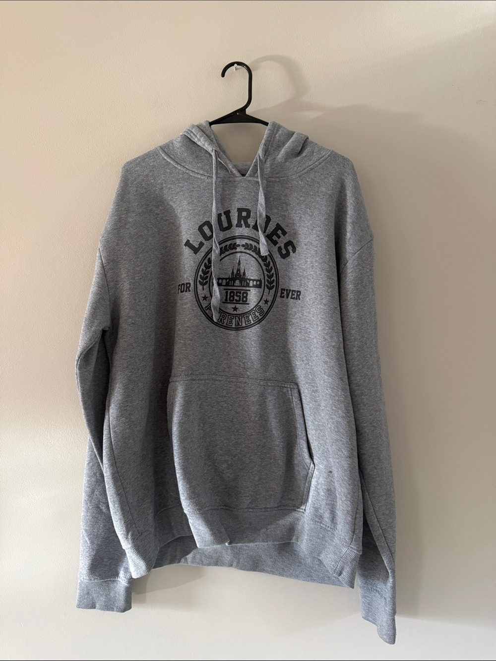 Gray Lourdes | Graphic Hoodie - Comfortable Pullover